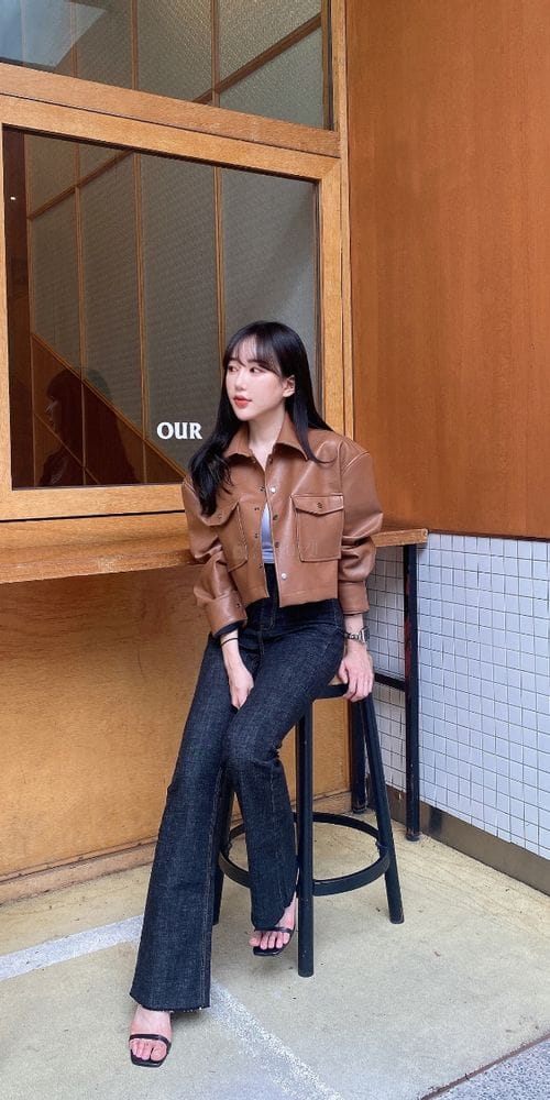 MONE - Korean Children Fashion - #Kfashion4kids - French Leather Crop Jacket - 3