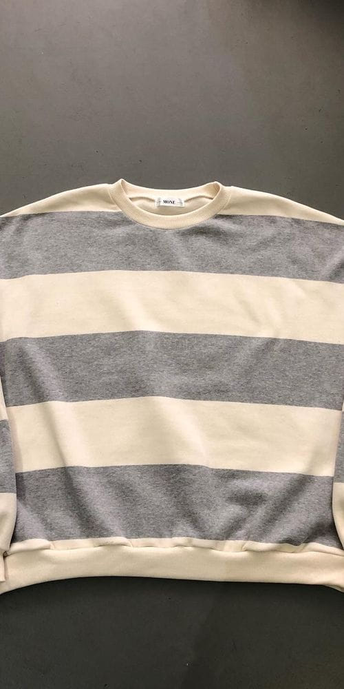 MONE - Korean Children Fashion - #Kfashion4kids - Kici Fleece Stripes Sweatshirt