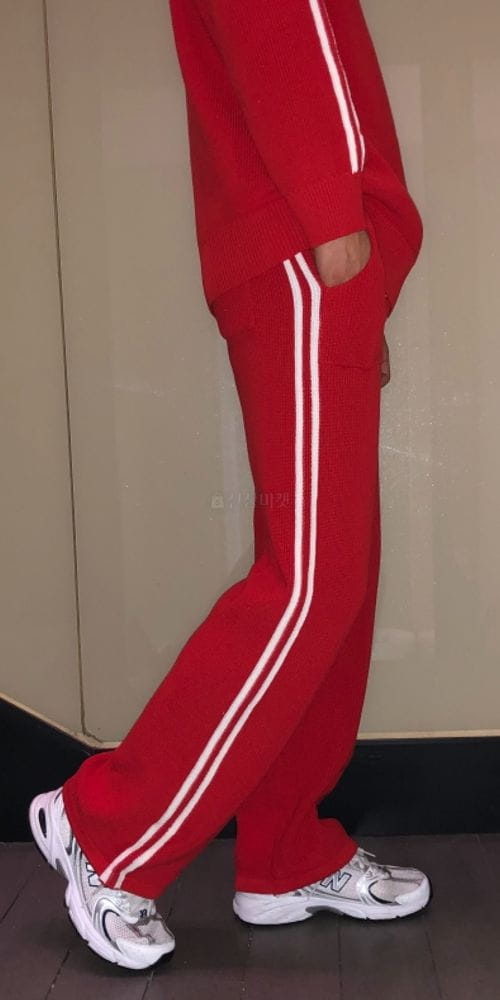 MONE - Korean Children Fashion - #Kfashion4kids - Luben Line Knit Pants
