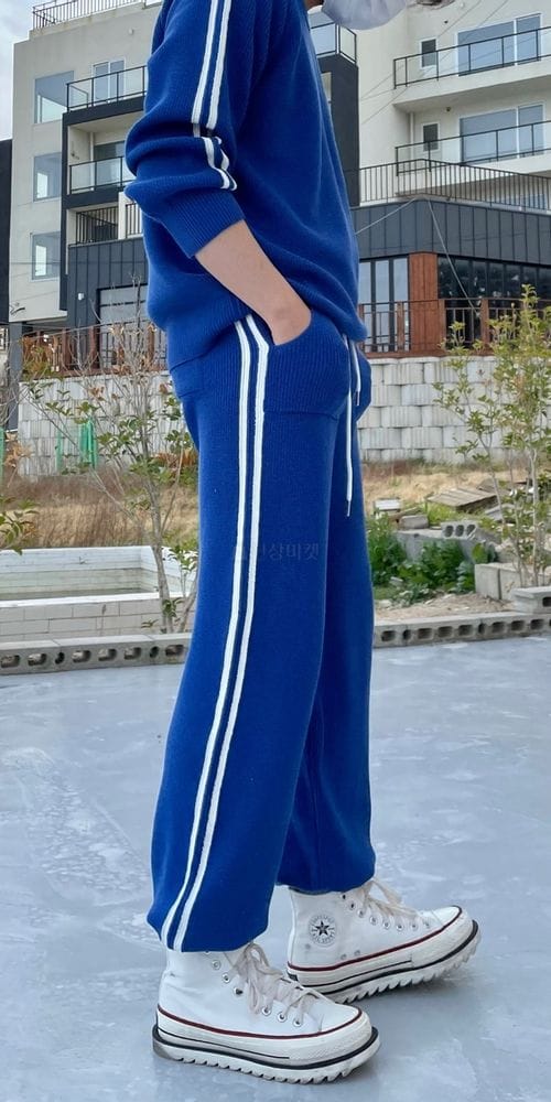 MONE - Korean Children Fashion - #Kfashion4kids - Luben Line Knit Pants - 2