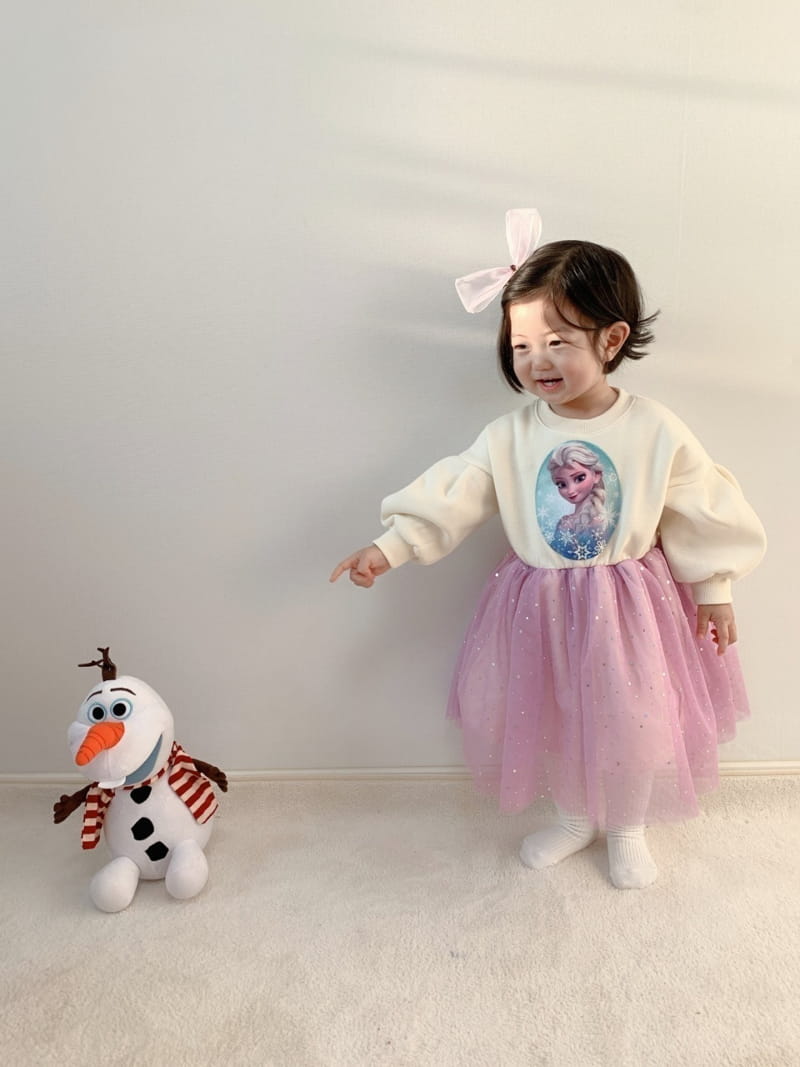 MORAN - Korean Children Fashion - #Kfashion4kids - Fleece Elsa One-piece