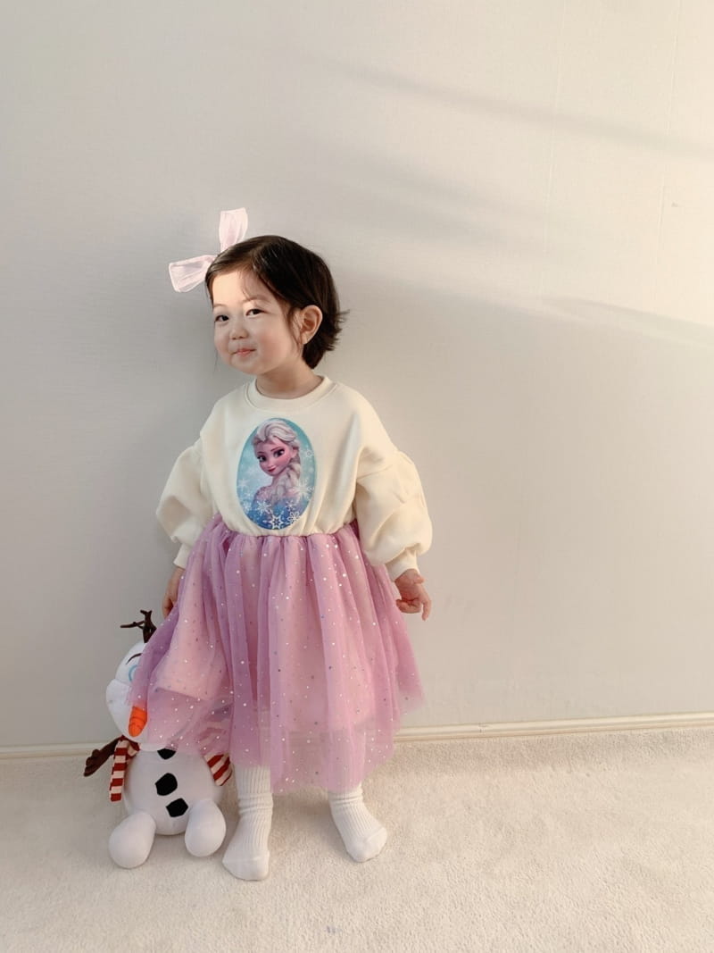 MORAN - Korean Children Fashion - #Kfashion4kids - Fleece Elsa One-piece - 4