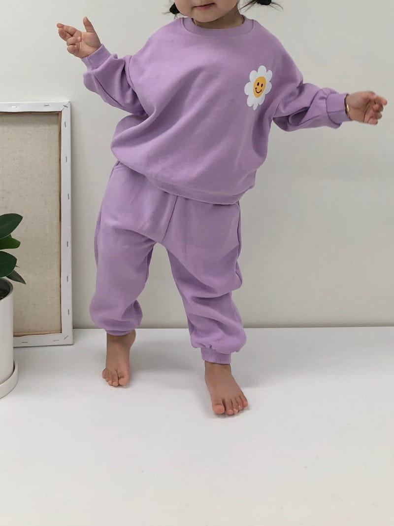 MORAN - Korean Children Fashion - #Kfashion4kids - Fleece Daisy Top Bottom Set - 10