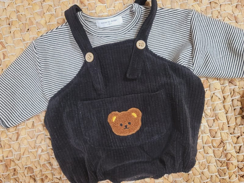 MORAN - Korean Children Fashion - #Kfashion4kids - Bear Dungarees Bloomer - 3