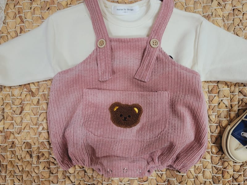 MORAN - Korean Children Fashion - #Kfashion4kids - Bear Dungarees Bloomer - 4