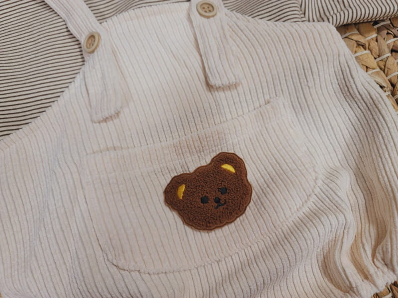MORAN - Korean Children Fashion - #Kfashion4kids - Bear Dungarees Bloomer - 5