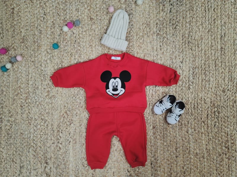 MORAN - Korean Children Fashion - #Kfashion4kids - Mas Mickey Top Bottom Set