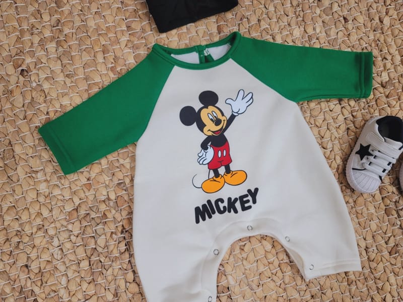 MORAN - Korean Children Fashion - #Kfashion4kids - Fleece Hi Mickey Bodysuit with Hairband - 4