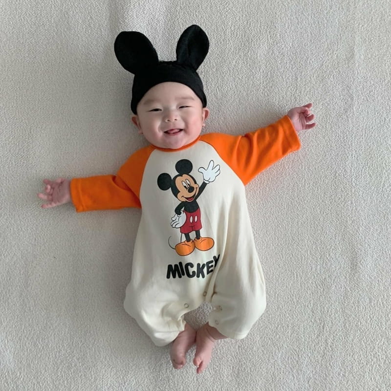 MORAN - Korean Children Fashion - #Kfashion4kids - Fleece Hi Mickey Bodysuit with Hairband - 7