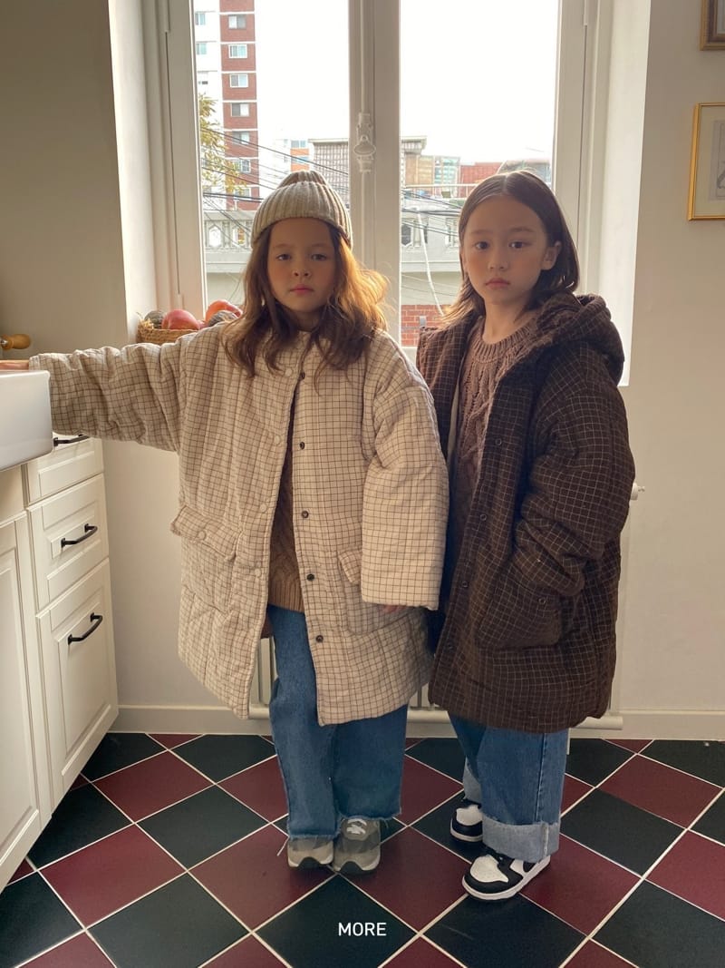MORE - Korean Children Fashion - #Kfashion4kids - Check Hoody Padding - 10