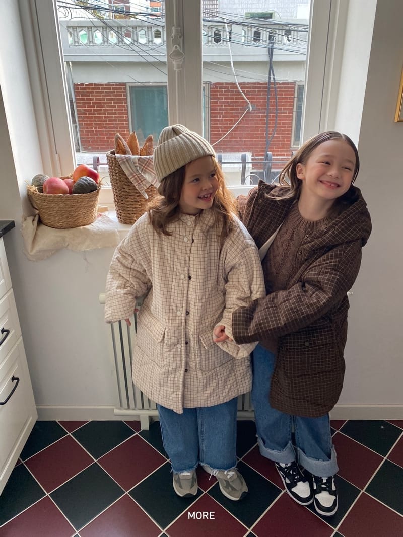 MORE - Korean Children Fashion - #Kfashion4kids - Check Hoody Padding - 5
