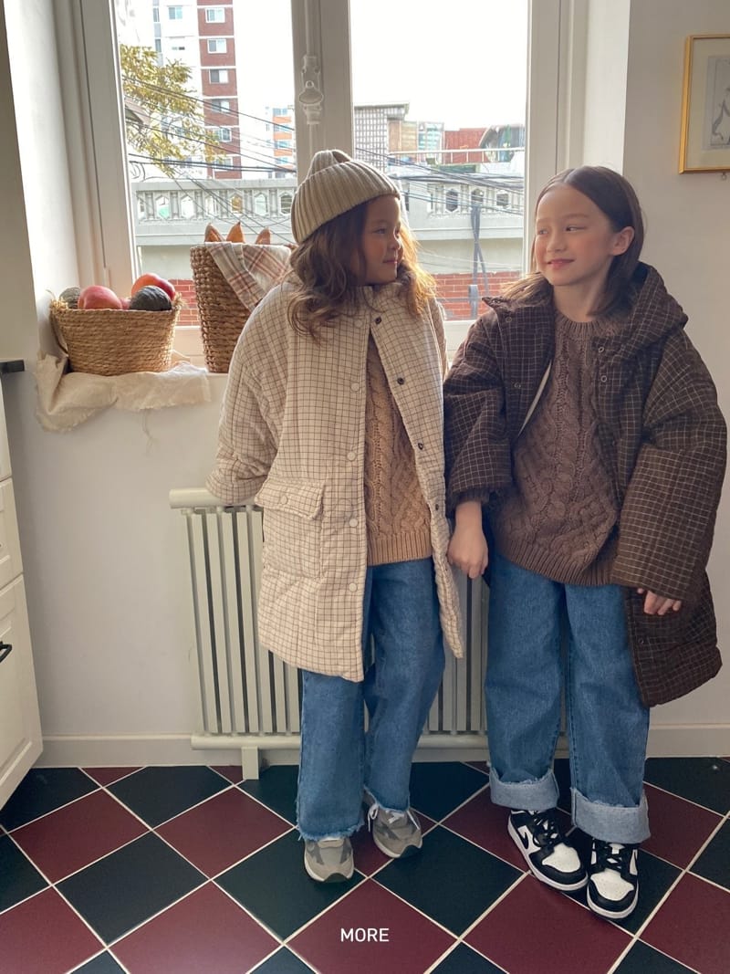 MORE - Korean Children Fashion - #Kfashion4kids - Check Hoody Padding - 6