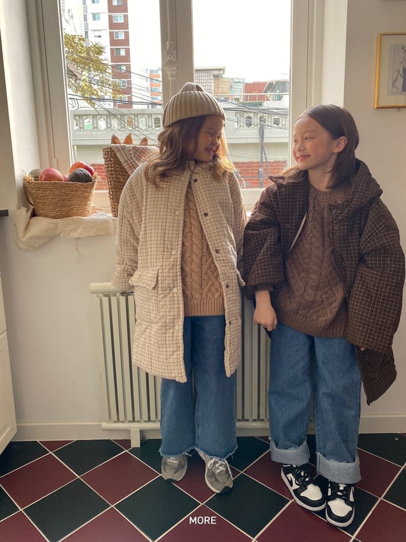 MORE - Korean Children Fashion - #Kfashion4kids - Check Hoody Padding - 7