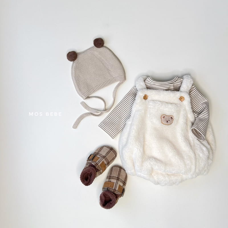 MOS BEBE - Korean Children Fashion - #Kfashion4kids - Cozy Bear Dungarees - 4