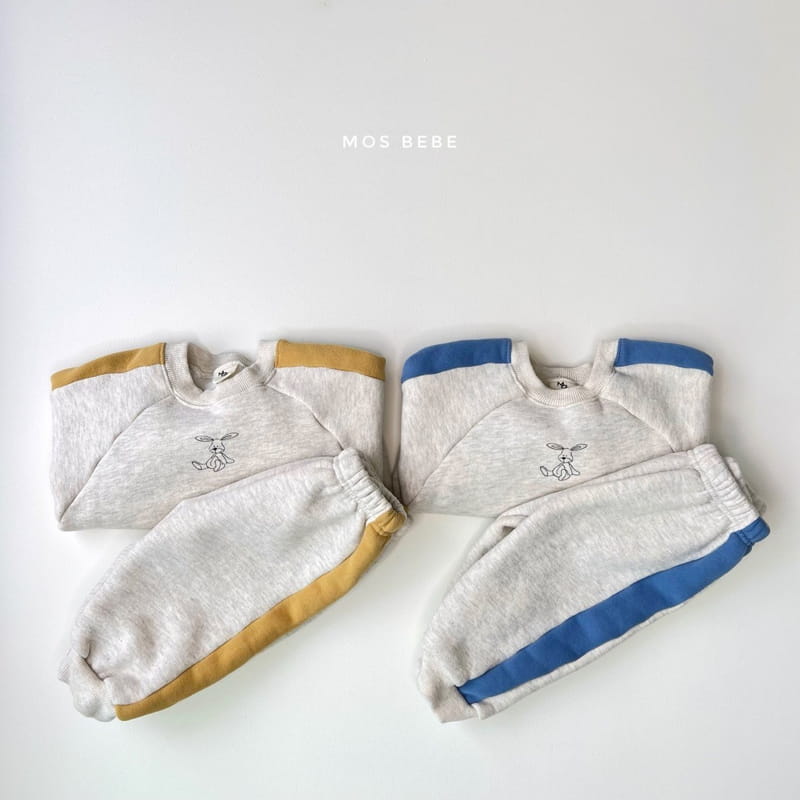 MOS BEBE - Korean Children Fashion - #Kfashion4kids - Barnie Line Top Bottom Set