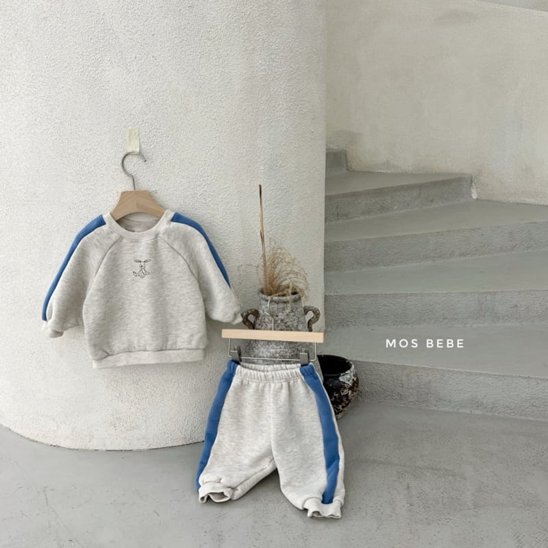 MOS BEBE - Korean Children Fashion - #Kfashion4kids - Barnie Line Top Bottom Set - 10