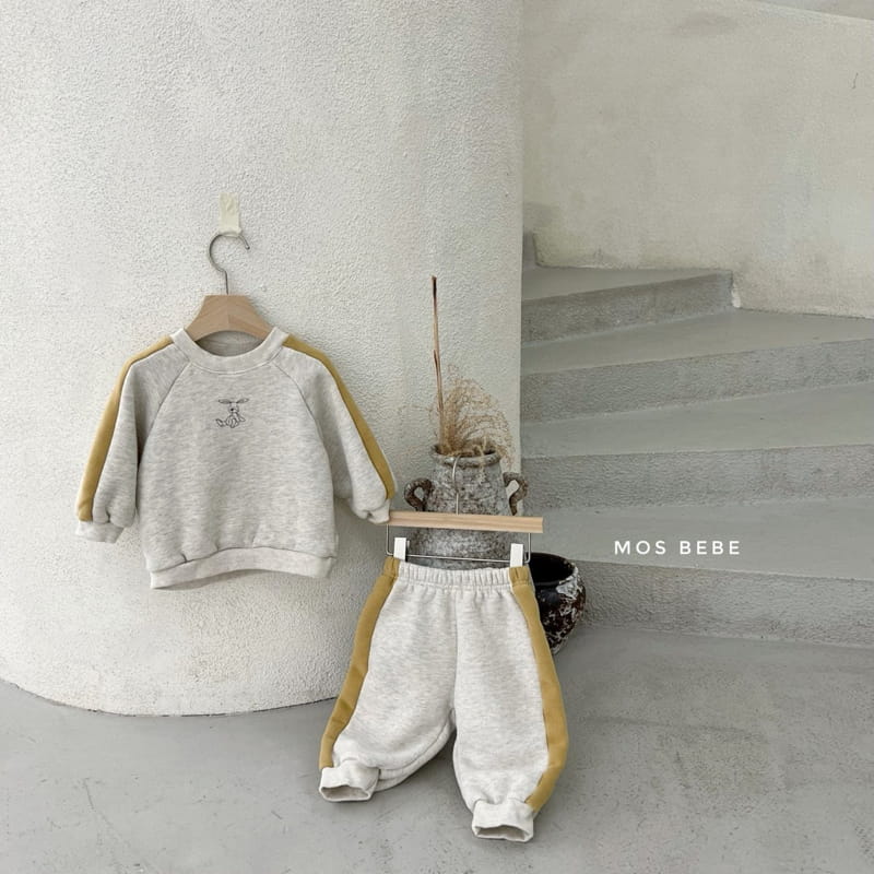 MOS BEBE - Korean Children Fashion - #Kfashion4kids - Barnie Line Top Bottom Set - 11