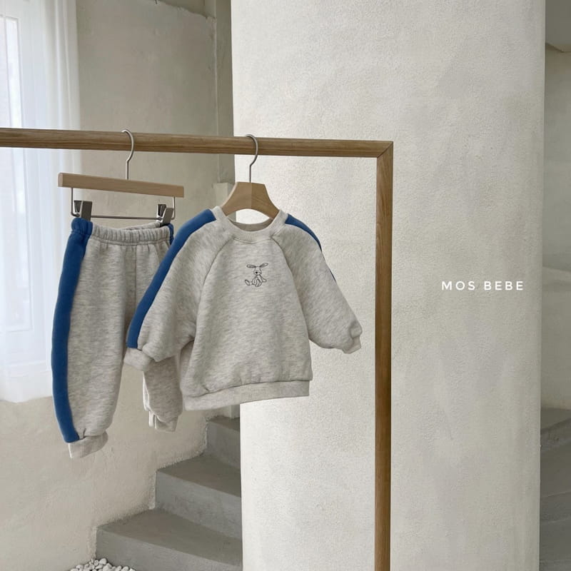 MOS BEBE - Korean Children Fashion - #Kfashion4kids - Barnie Line Top Bottom Set - 8