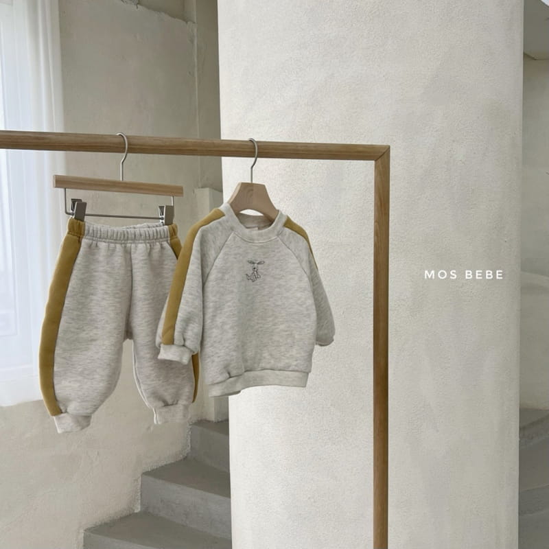 MOS BEBE - Korean Children Fashion - #Kfashion4kids - Barnie Line Top Bottom Set - 9