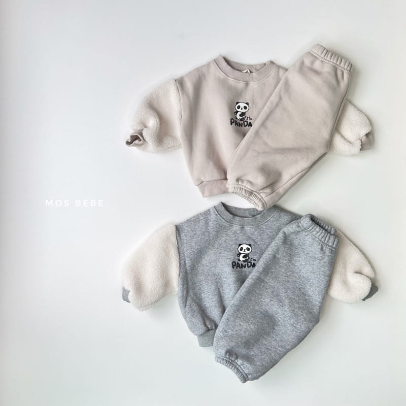 MOS BEBE - Korean Children Fashion - #Kfashion4kids - I Am Panda Top Bottom Set