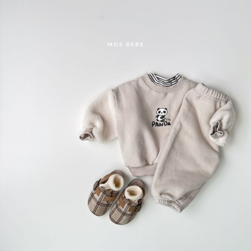 MOS BEBE - Korean Children Fashion - #Kfashion4kids - I Am Panda Top Bottom Set - 3