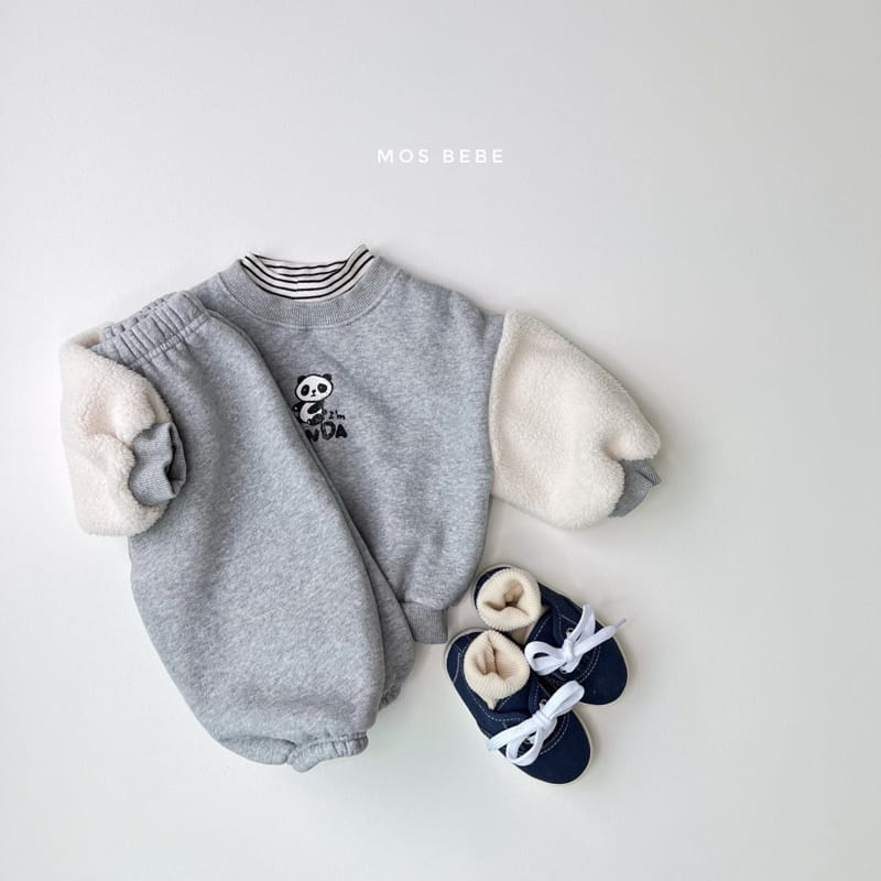 MOS BEBE - Korean Children Fashion - #Kfashion4kids - I Am Panda Top Bottom Set - 5