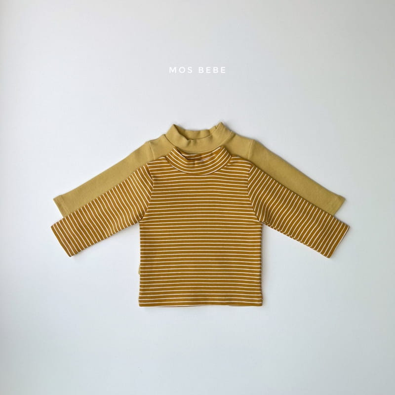 MOS BEBE - Korean Children Fashion - #Kfashion4kids - Half Turtleneck 1+1 Tee - 12