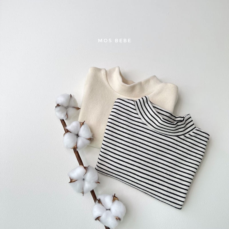 MOS BEBE - Korean Children Fashion - #Kfashion4kids - Half Turtleneck 1+1 Tee - 6
