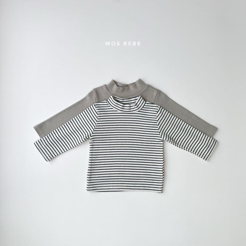 MOS BEBE - Korean Children Fashion - #Kfashion4kids - Half Turtleneck 1+1 Tee - 8