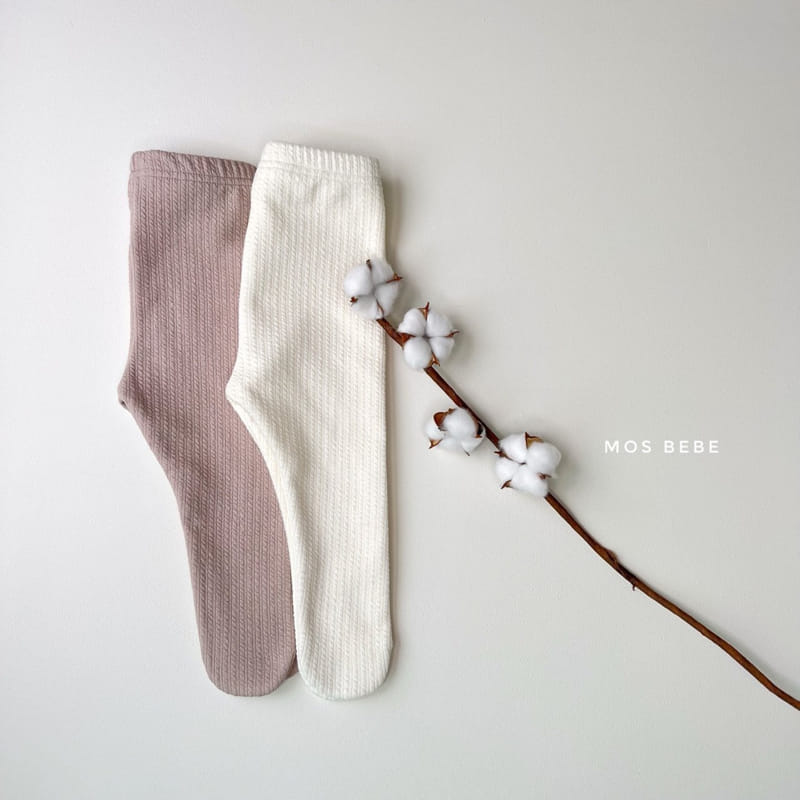 MOS BEBE - Korean Children Fashion - #Kfashion4kids - Sweet Twist Foot Leggings
