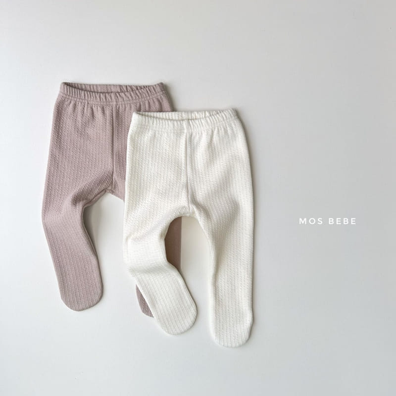 MOS BEBE - Korean Children Fashion - #Kfashion4kids - Sweet Twist Foot Leggings - 2