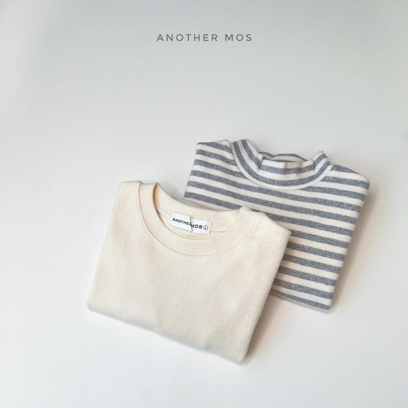 MOS BEBE - Korean Children Fashion - #Kfashion4kids - Stripes Half Turtleneck Simple Round Tee Set - 2