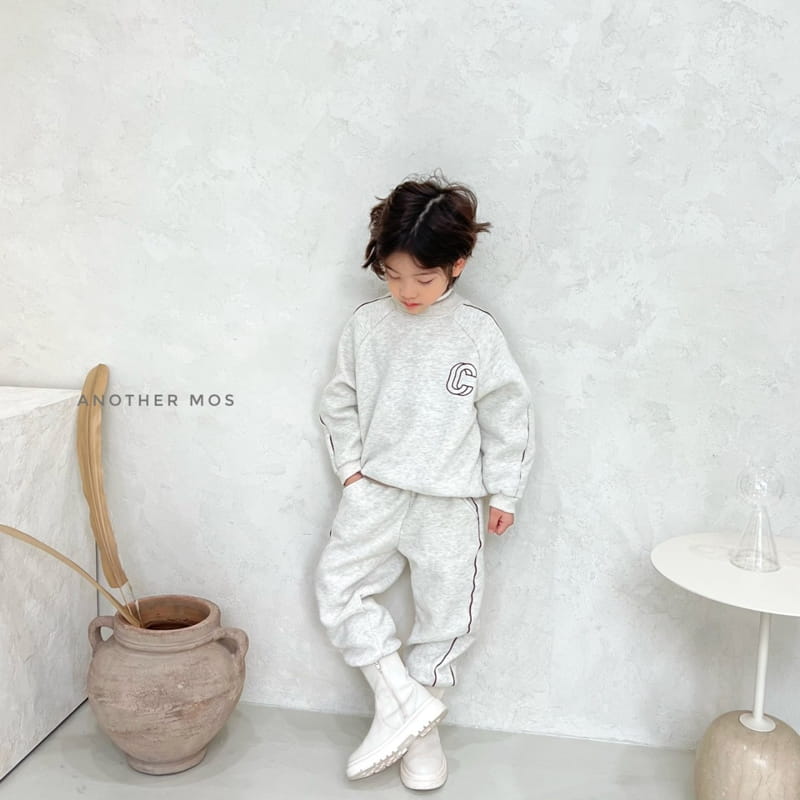 MOS BEBE - Korean Children Fashion - #Kfashion4kids - Double Line Embroidery Top Bottom Set - 2