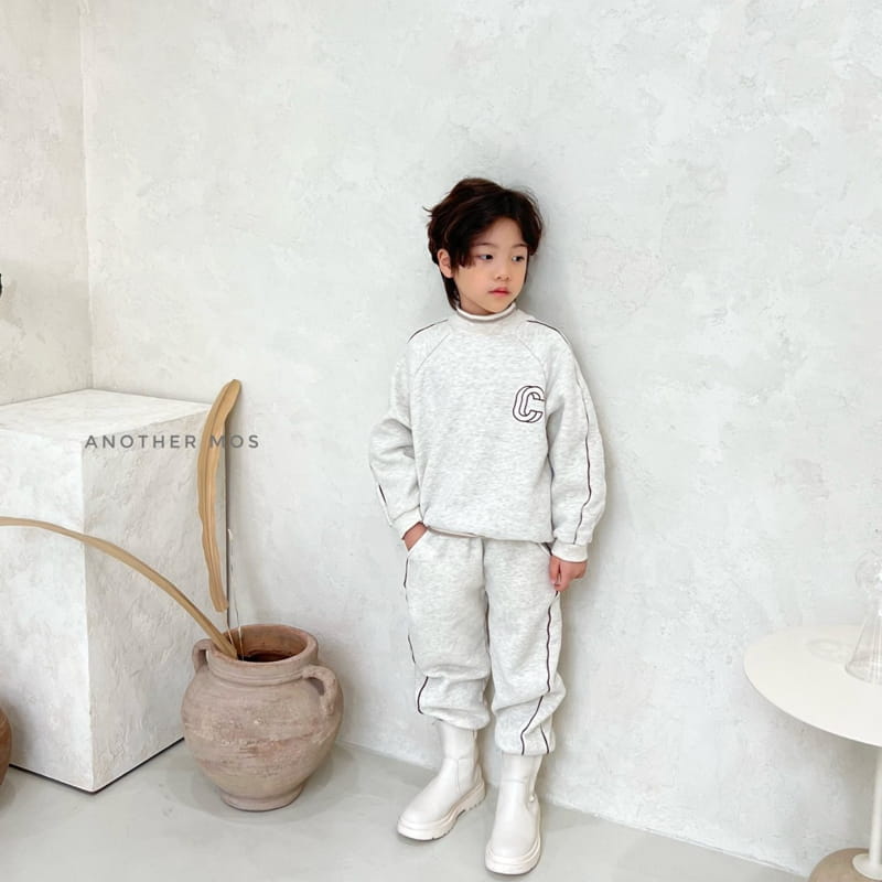 MOS BEBE - Korean Children Fashion - #Kfashion4kids - Double Line Embroidery Top Bottom Set - 3