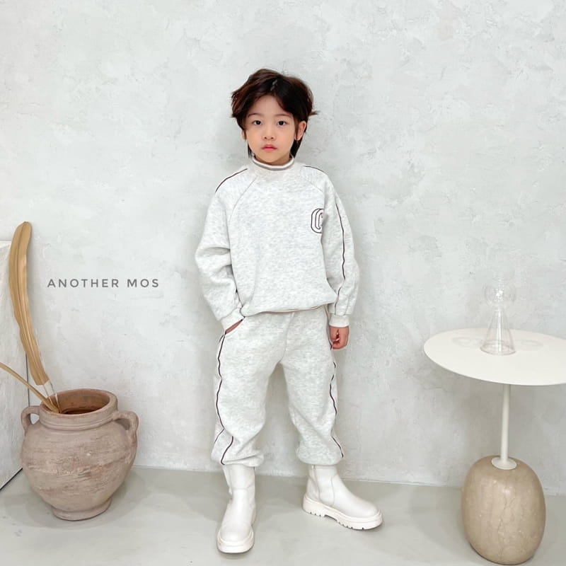MOS BEBE - Korean Children Fashion - #Kfashion4kids - Double Line Embroidery Top Bottom Set - 4