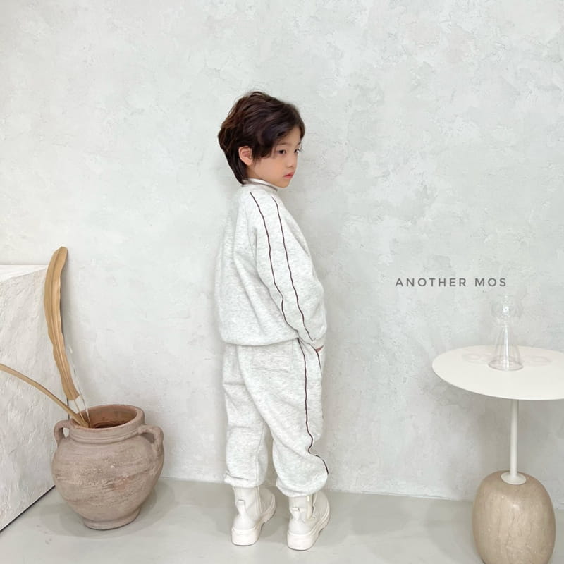 MOS BEBE - Korean Children Fashion - #Kfashion4kids - Double Line Embroidery Top Bottom Set - 6