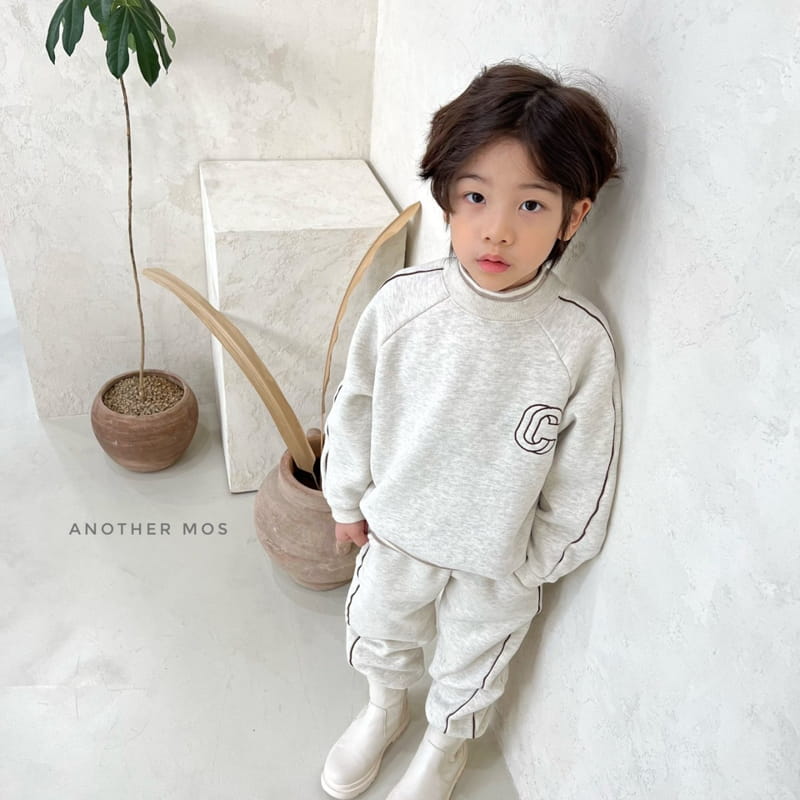 MOS BEBE - Korean Children Fashion - #Kfashion4kids - Double Line Embroidery Top Bottom Set - 7