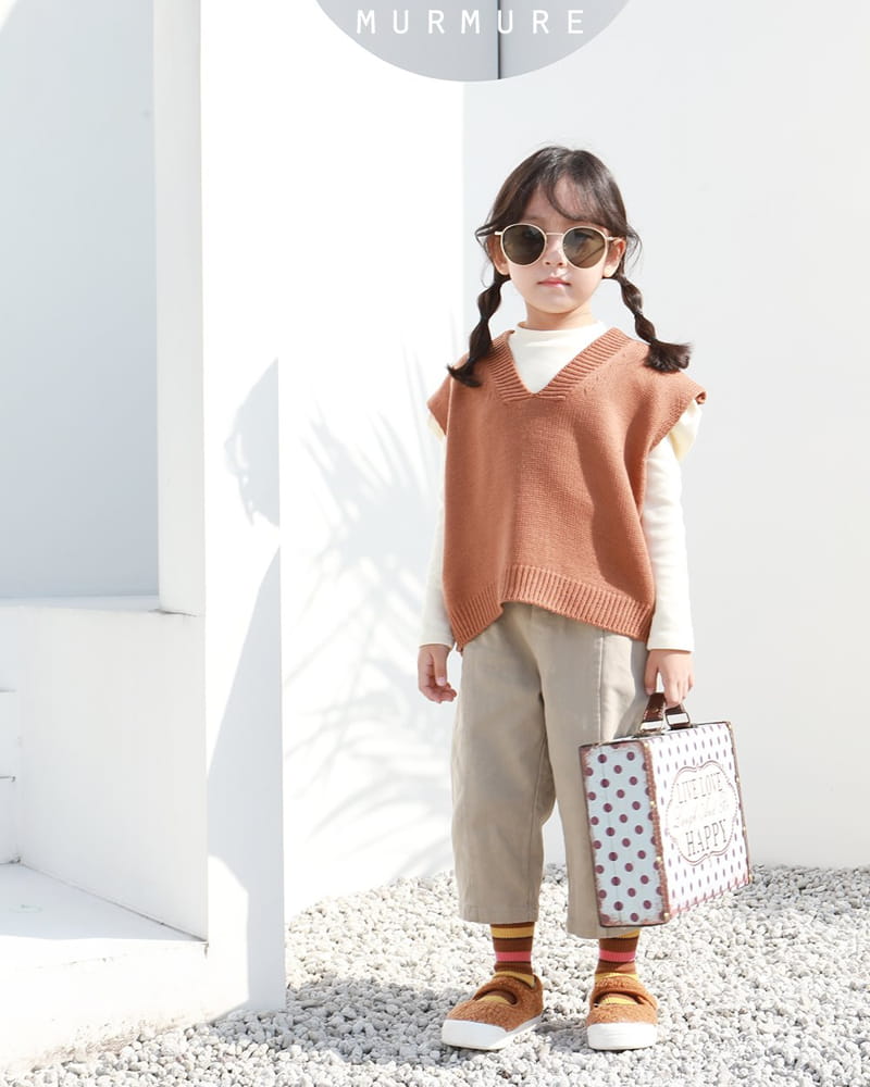 MURMURE - Korean Children Fashion - #Kfashion4kids - V Neck Kni Vest - 6