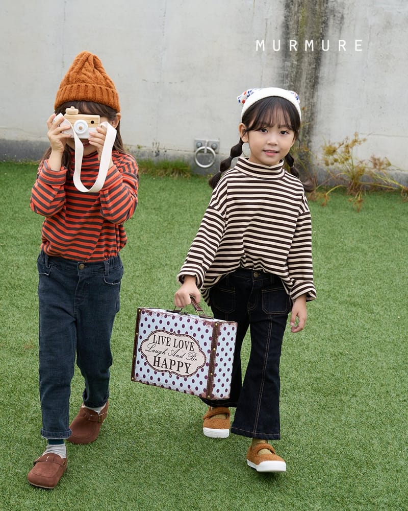MURMURE - Korean Children Fashion - #Kfashion4kids - Stripes Turtleneck Tee - 10