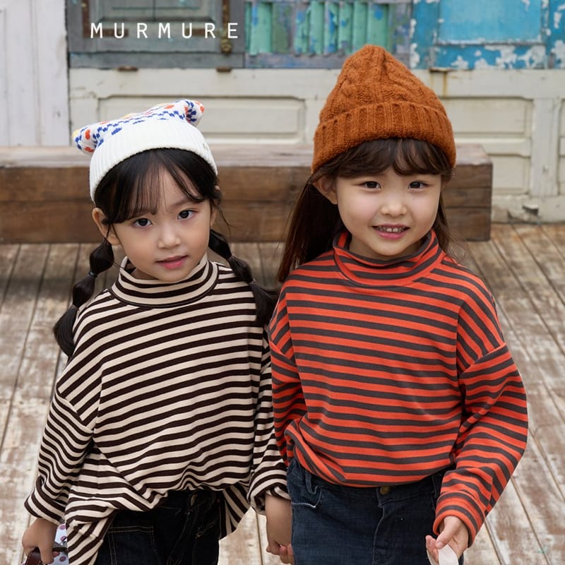 MURMURE - Korean Children Fashion - #Kfashion4kids - Stripes Turtleneck Tee - 2