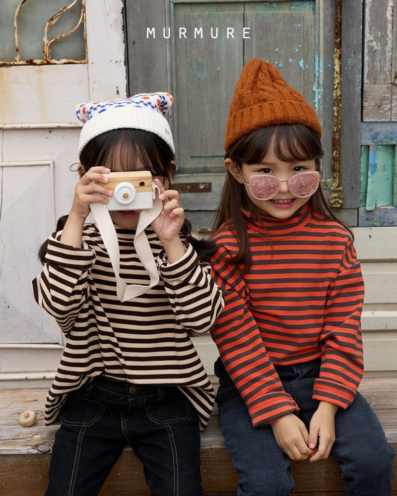 MURMURE - Korean Children Fashion - #Kfashion4kids - Stripes Turtleneck Tee - 4
