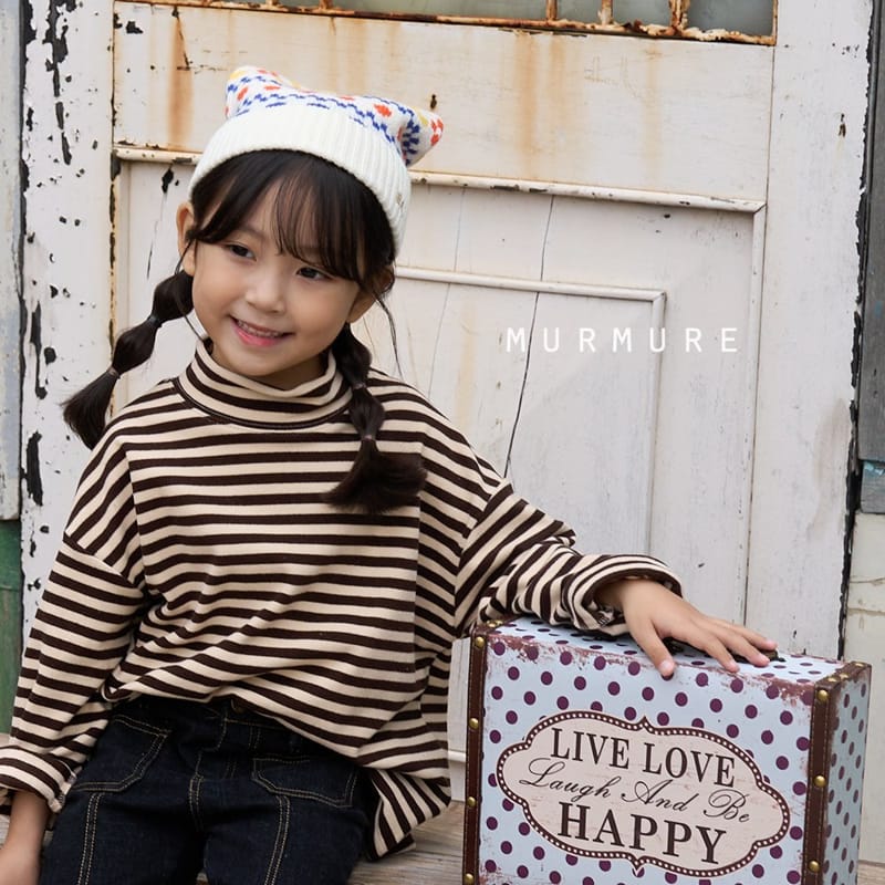 MURMURE - Korean Children Fashion - #Kfashion4kids - Stripes Turtleneck Tee - 6