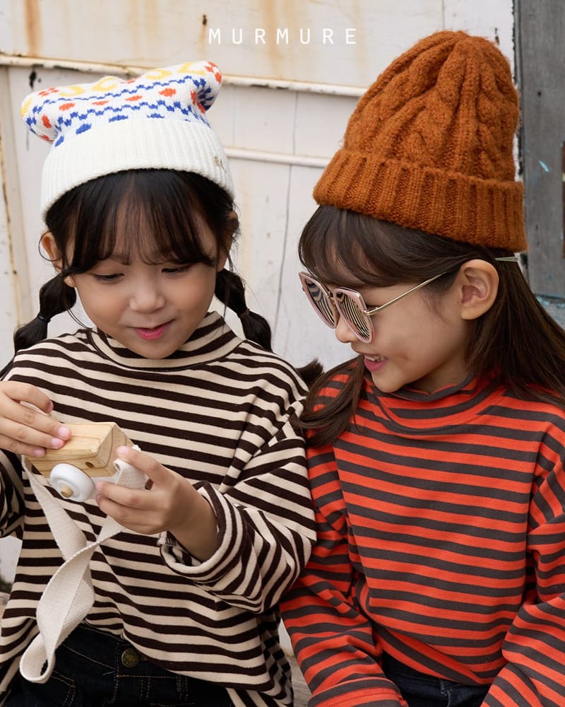 MURMURE - Korean Children Fashion - #Kfashion4kids - Stripes Turtleneck Tee - 7