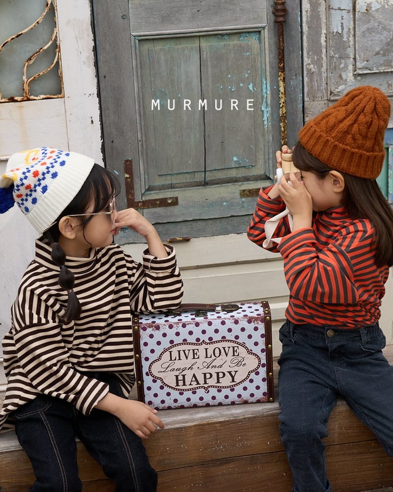 MURMURE - Korean Children Fashion - #Kfashion4kids - Stripes Turtleneck Tee - 9
