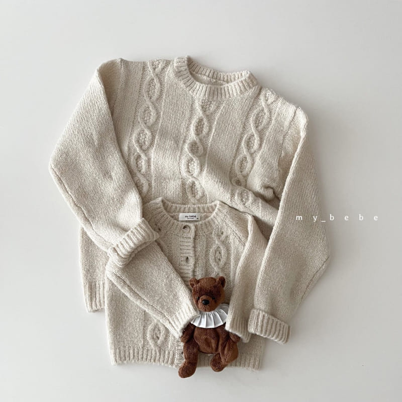 MY BEBE - Korean Children Fashion - #Kfashion4kids - Span Twist Cardigan - 10