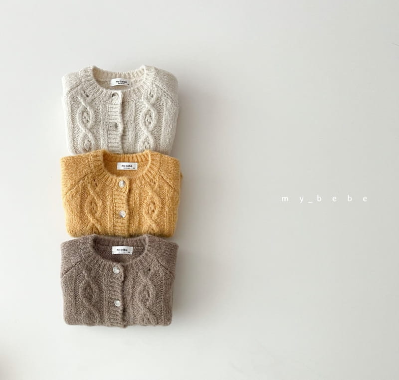 MY BEBE - Korean Children Fashion - #Kfashion4kids - Span Twist Cardigan - 2