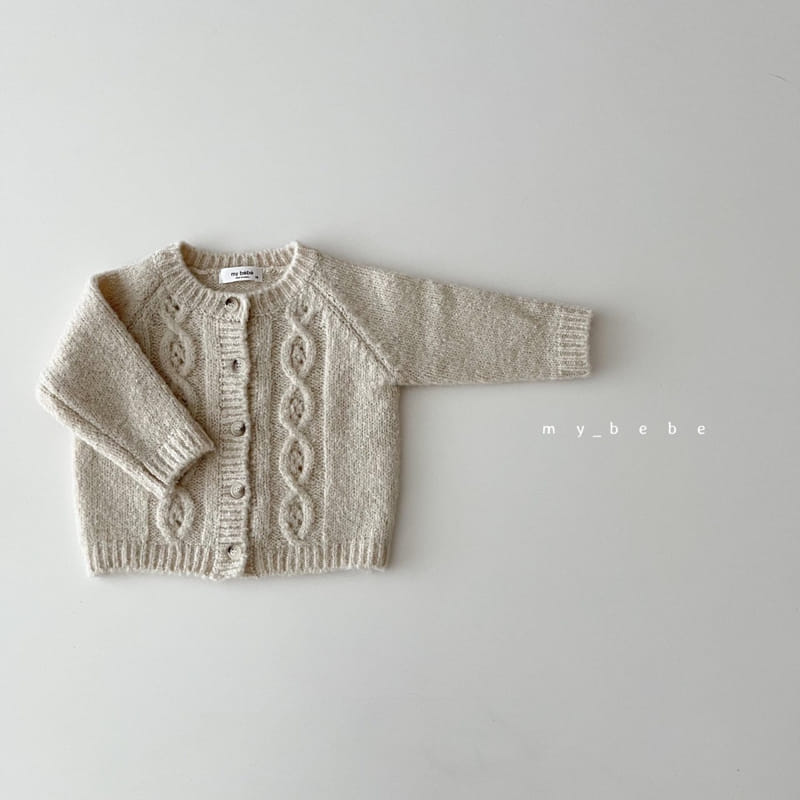 MY BEBE - Korean Children Fashion - #Kfashion4kids - Span Twist Cardigan - 9