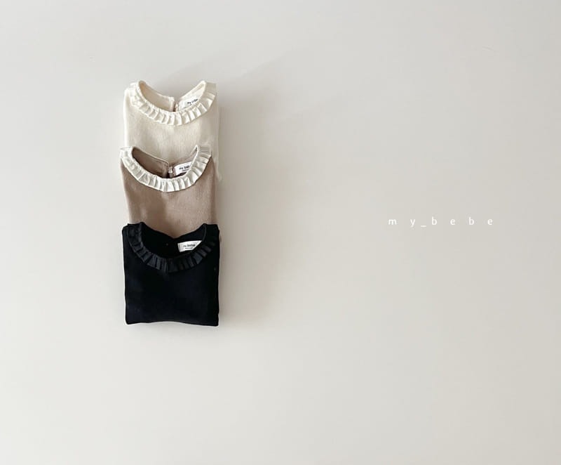 MY BEBE - Korean Children Fashion - #Kfashion4kids - Peach Frill Tee