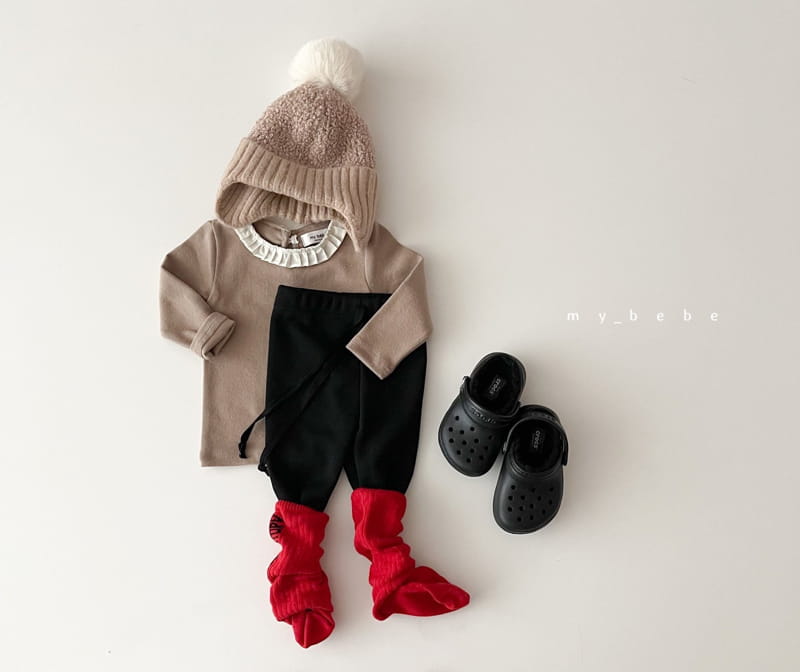 MY BEBE - Korean Children Fashion - #Kfashion4kids - Peach Frill Tee - 10