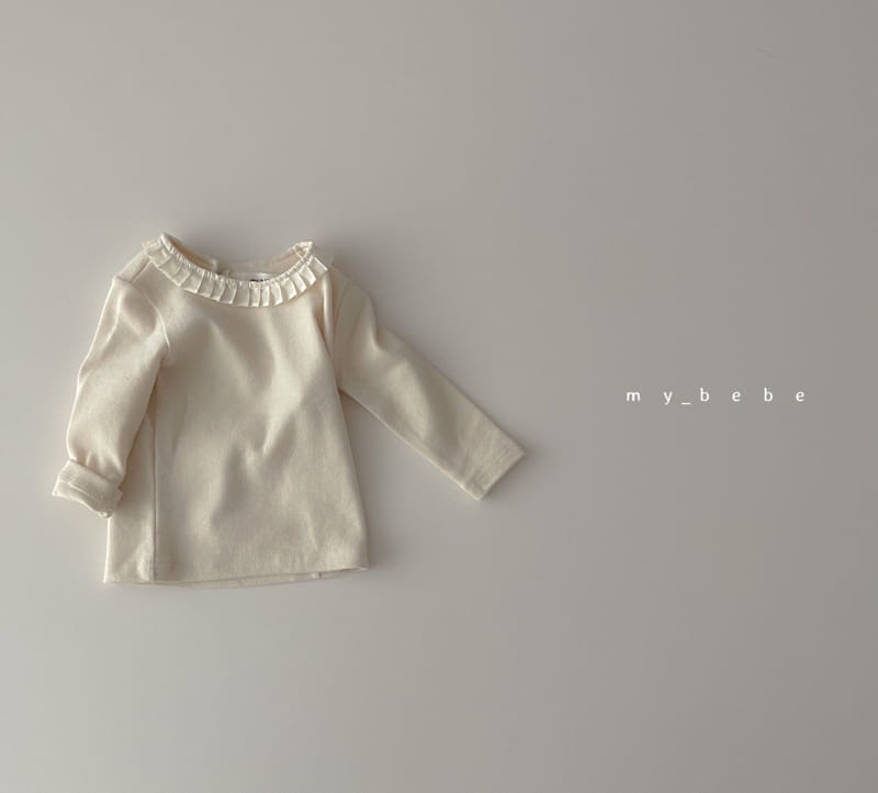MY BEBE - Korean Children Fashion - #Kfashion4kids - Peach Frill Tee - 4